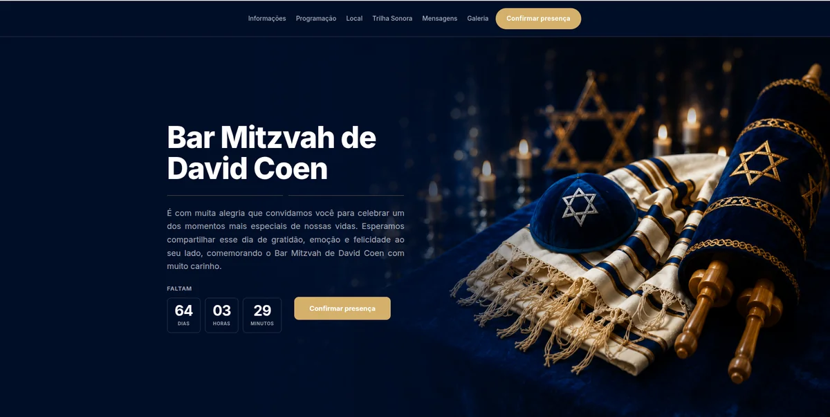 Preview do modelo Bar Mitzvah